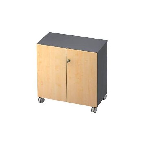 4032062157817 - HAMMERBACHER Aktenschrank Profi V228T2RA G 3 SG graphit ahorn 1 Fachboden 800 x 420 x 820 cm