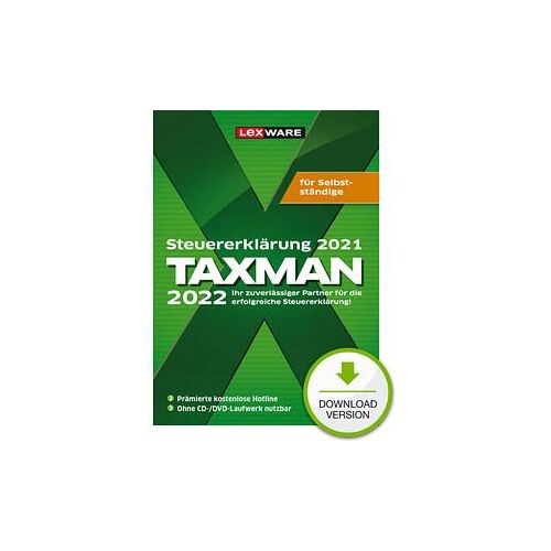 9783648152645 - LEXWARE TAXMAN Selbstständige 2022 (für das Steuerjahr 2021) Software Vollversion (Download-Link)