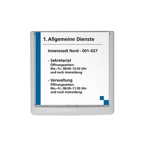 4005546405124 - Türschild click sign 149 x 1485 mm (b x h) Beschriftungsschild auswechselbar Acrylglas transparent weiß - Durable 4005546405124 - Türschild click sign 149 x 1485 mm (b x h) Beschriftungsschild auswechselbar Acrylglas transparent weiß - Durable
