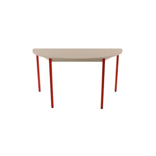 3700245510261 - Schreibtisch 140DRGR 74cm (H) 140x70cm (BxT) halbrund grau   rot 3700245510261 SODEMATUB