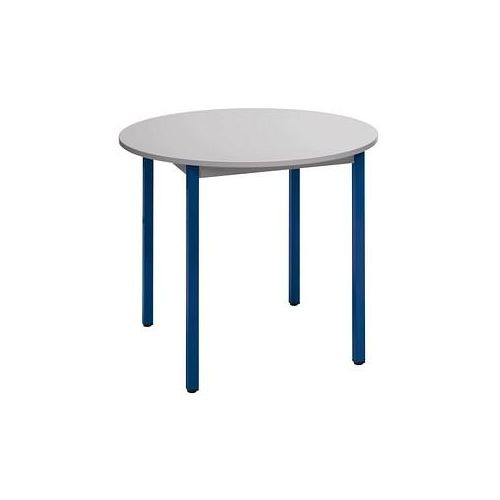 3700245510384 - Schreibtisch 80ROGBL 65-130cm (H) 80x80cm (BxT) rund grau   blau 3700245510384 SODEMATUB