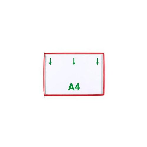 3377991171031 - Sichttafeln mit 5 Aufsteckreitern DIN A4 quer rot Öffnung oben 3377991171031 117103 20 Stück