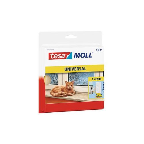 4042448102720 - Moll Schaumstoff-Dichtung Universal 10 m weiß Türdichtungen & Fensterdichtungen - Tesa