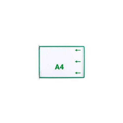3377991170058 - Sichttafeln mit 5 Aufsteckreitern DIN A4 quer grün Öffnung seitlich 3377991170058 117005 20 Stück