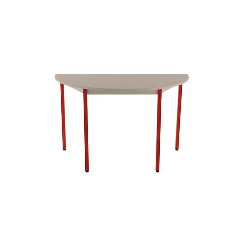 3700245510278 - Schreibtisch 120DRGR 74cm (H) 120x60cm (BxT) halbrund grau   rot 3700245510278 SODEMATUB