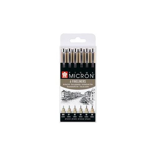 8710141049449 - Fineliner-Set Pigma Micron 02 + 025 + 03 + 035 + 045 + 05 mm Schwarz