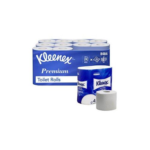 5027375048791 - Kleenex® Toilettenpapier 8484 4-lagig 6 Päckchen á 4 Rollen 160 Blatt Rolle weiß