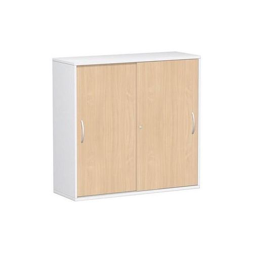 4038933487168 - Schiebetürenschrank Flex S-312353-BW weiß buche 2 Fachböden 1200 x 425 x 1182 cm