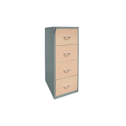 4260090172759 - Hängeregistraturschrank ahorn silber 4 Schubladen 111020 4260090172759 111020