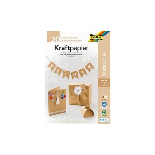 4001868103311 - Tonpapier Kraftkarton natur DIN A4 4001868103311 folia 698 20 Blatt