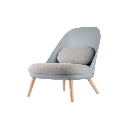 3660141232394 - Lounge Sessel 4-Fuß B 700 x T 655 x H 755 mm gepolstert Sitzschale blaugrau