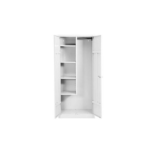 4260090179529 - Putzmittelschrank 110081 verkehrsweiß 800 x 500 x 1800 cm aufgebaut