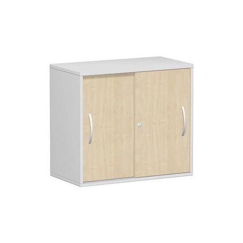 4038933486833 - Schiebetürenschrank Flex S-381501-AL lichtgrau ahorn 1 Fachboden 800 x 425 x 720 cm