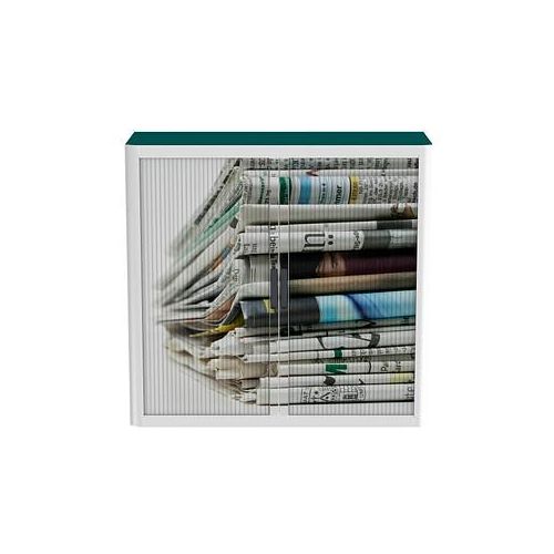 3660141941456 - Aktenschrank easy Office 8181ST Kunststoff Stahl abschließbar 2 OH 110 x 104 x 415 cm keine Fachböden bunt weiß (Zeitun