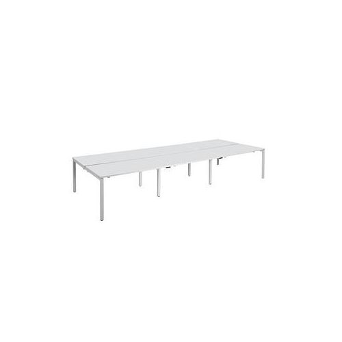 3660141254976 - Doppelschreibtisch easyDesk B6P80X1401313 75cm (H) 420cmx166cm (BxT) rechteckig weiß   Weiß 3660141254976 PAPERFLOW