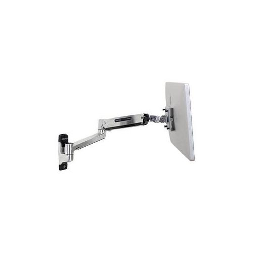 0698833040104 - Monitorarm ergotron® LX HD Sit-Stand Wandhalterung für 1 Display bis 46″ & bis 136 kg höhen- & tiefenverstellbar VESA poliertes Aluminium