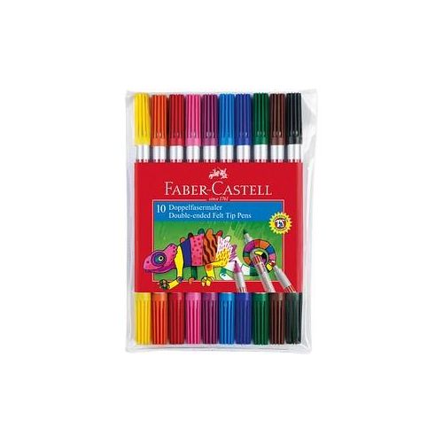 4005400903421 - FABER-CASTELL Filzstifte Doppelfasermaler 10er 10 + 30 + 50 mm Mehrfarbig