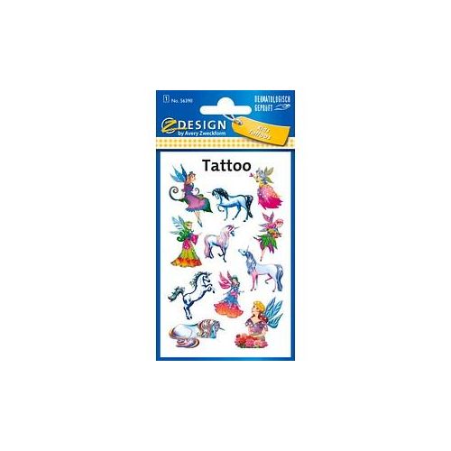 4004182563908 - AVERY Zweckform Klebetattoo Sticker Tattoos Elfen Elfen Einhörner