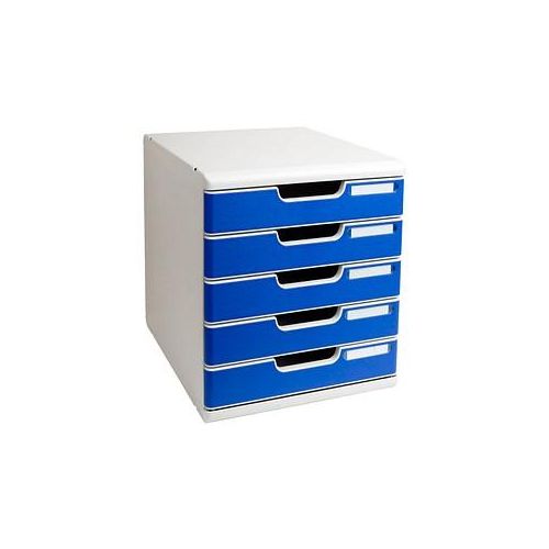 9002493023895 - Schubladenbox Modulo 301003D llichtgrau blau 5 Schubladen geschlossen 9002493023895 301003D