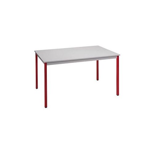 3700245510353 - Schreibtisch 126RGR 65-130cm (H) 120x60cm (BxT) rechteckig grau   rot 3700245510353 SODEMATUB