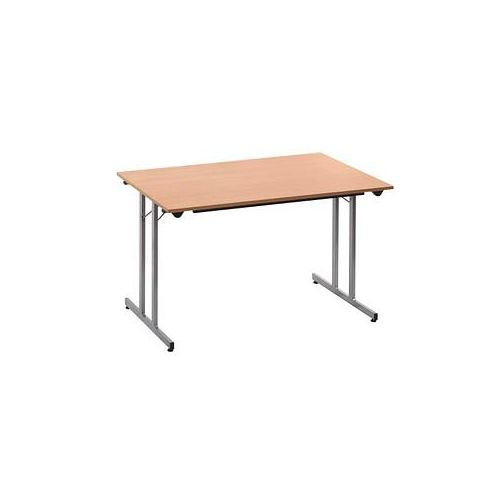 3700245507711 - Schreibtisch TPMU127HA 74cm (H) 120x70cm (BxT) rechteckig buche   Silber 3700245507711 SODEMATUB