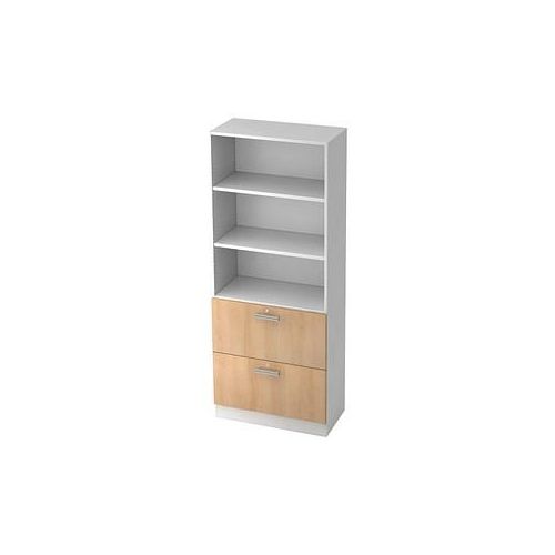 4032062177228 - Regalschrank Akandia V7300 W E NU weiß eiche 2 Fachböden 800 x 420 x 2004 cm