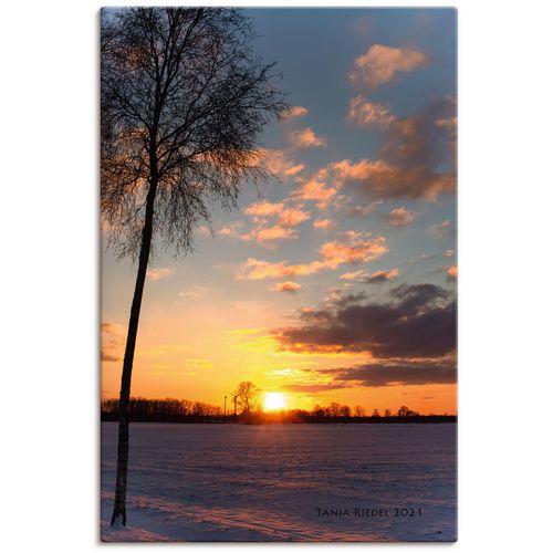 4062144817193 - Wandbild ARTLAND Sehnsucht Momente der Natur Bilder Gr B H 40 cm x 60 cm Leinwandbild Bilder vom Sonnenuntergang & -aufgang Hochformat 1 St orange Kunstdrucke als Alubild Leinwandbild Wandaufkleber oder Poster in versch Größen