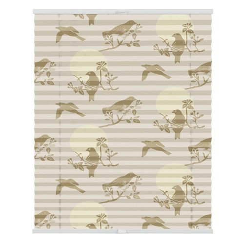 4251369828705 - Plissee ORIGINAL Plissee Klemmfix ohne Bohren blickdicht Moon Birds - Beige beige (beige weiß weiß) Plissees Kinder 130cm zweiseitig verschiebbar 45cm Obermaterial 100% Polyester B45cm H130cm 4251369828705 - Plissee ORIGINAL Plissee Klemmfix ohne Bohren blickdicht Moon Birds - Beige beige (beige weiß weiß) Plissees Kinder 130cm zweiseitig verschiebbar 45cm Obermaterial 100% Polyester B45cm H130cm