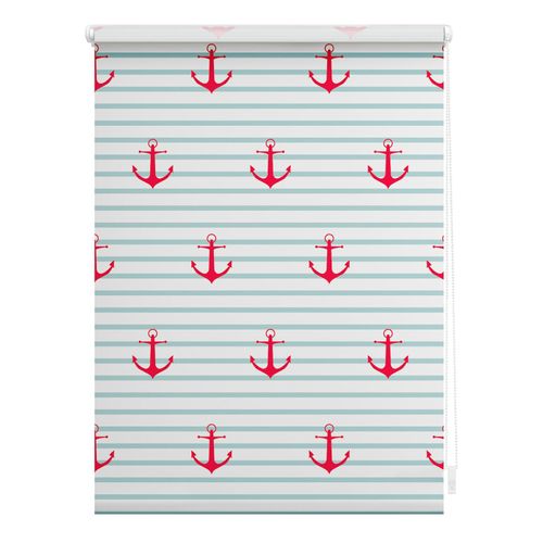 4250434138442 - Seitenzugrollo ORIGINAL Rollo Klemmfix ohne Bohren Verdunkelung Anker gestreift Rollos Gr 150 cm stufenlos positionierbar 90 cm bunt (türkis rot weiß) Kinder Kinderzimmer-Rollos 4250434138442 - Seitenzugrollo ORIGINAL Rollo Klemmfix ohne Bohren Verdunkelung Anker gestreift Rollos Gr 150 cm stufenlos positionierbar 90 cm bunt (türkis rot weiß) Kinder Kinderzimmer-Rollos