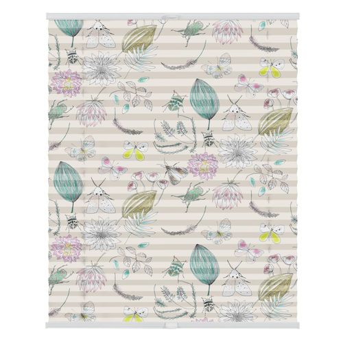 4251369829627 - Plissee ORIGINAL Plissee Klemmfix ohne Bohren blickdicht My Bohemian Garden - Bunt bunt (bunt weiß weiß) Plissees Kinder 130cm zweiseitig verschiebbar 100cm Obermaterial 100% Polyester B100cm H130cm
