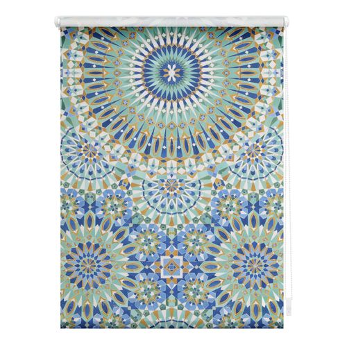 4250434137742 - Seitenzugrollo Rollo Klemmfix ohne Bohren blickdicht Orientalische Muster ORIGINAL blickdicht freihängend Klemmfix blau|grün 4250434137742 - Seitenzugrollo Rollo Klemmfix ohne Bohren blickdicht Orientalische Muster ORIGINAL blickdicht freihängend Klemmfix blau|grün