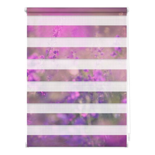 4250434139876 - Doppelrollo Duo Rollo Motiv Blumenwiese ORIGINAL Lichtschutz ohne Bohren freihängend Klemmfix bedruckt lila 4250434139876 - Doppelrollo Duo Rollo Motiv Blumenwiese ORIGINAL Lichtschutz ohne Bohren freihängend Klemmfix bedruckt lila