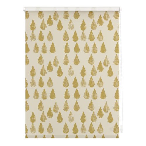 4251369826510 - Seitenzugrollo ORIGINAL Rollo Klemmfix ohne Bohren blickdicht Golden Drops - Gold Rollos Gr 150 cm stufenlos positionierbar 90 cm goldfarben (goldfarben weiß) Kinder Kinderzimmer-Rollos 4251369826510 - Seitenzugrollo ORIGINAL Rollo Klemmfix ohne Bohren blickdicht Golden Drops - Gold Rollos Gr 150 cm stufenlos positionierbar 90 cm goldfarben (goldfarben weiß) Kinder Kinderzimmer-Rollos