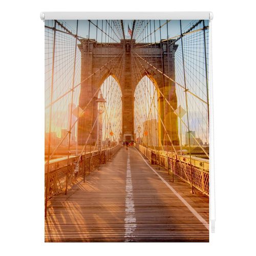 4251369835468 - Seitenzugrollo ORIGINAL Rollo Klemmfix ohne Bohren Verdunkelung Brooklyn Bridge - Orange Rollos Gr 100 cm stufenlos positionierbar 150 cm orange (orange weiß) Kinder Kinderzimmer-Rollos 4251369835468 - Seitenzugrollo ORIGINAL Rollo Klemmfix ohne Bohren Verdunkelung Brooklyn Bridge - Orange Rollos Gr 100 cm stufenlos positionierbar 150 cm orange (orange weiß) Kinder Kinderzimmer-Rollos