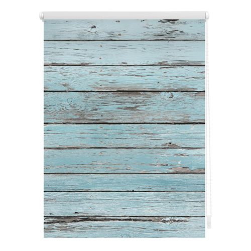 4251369832030 - Seitenzugrollo ORIGINAL Rollo Klemmfix ohne Bohren Verdunkelung Bretter-Vintage Rollos Gr 150 cm stufenlos positionierbar 45 cm blau (petrol weiß) Verdunkelungsrollos 4251369832030 - Seitenzugrollo ORIGINAL Rollo Klemmfix ohne Bohren Verdunkelung Bretter-Vintage Rollos Gr 150 cm stufenlos positionierbar 45 cm blau (petrol weiß) Verdunkelungsrollos