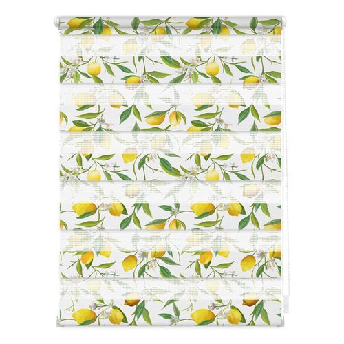4250434140681 - Doppelrollo ORIGINAL Duo Rollo Motiv Limone Rollos Gr 150 cm 100 cm gelb (gelb grün) Doppelrollos