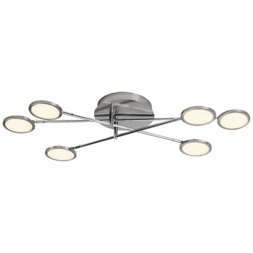 4004353333200 - Lampe Harlie led Wand- und Deckenleuchte 6flg nickel matt - Brilliant