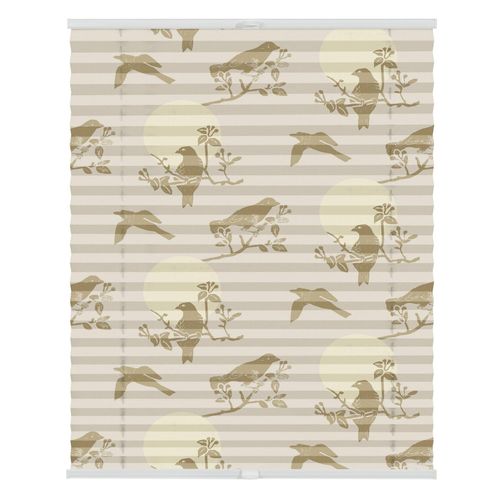 4251369829429 - Plissee ORIGINAL Plissee Klemmfix ohne Bohren blickdicht Moon Birds - Beige beige (beige weiß weiß) Plissees Kinder 130cm zweiseitig verschiebbar 90cm Obermaterial 100% Polyester B90cm H130cm 4251369829429 - Plissee ORIGINAL Plissee Klemmfix ohne Bohren blickdicht Moon Birds - Beige beige (beige weiß weiß) Plissees Kinder 130cm zweiseitig verschiebbar 90cm Obermaterial 100% Polyester B90cm H130cm