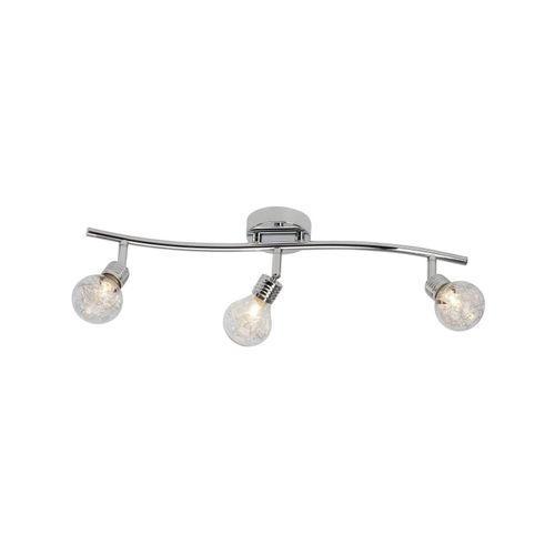 4004353245367 - Lampe Bulb Spotrohr 3flg chrom 3x QT14 G9 28W geeignet für Stiftsockellampen (nicht enthalten) Köpfe schwenkbar - silber - Brilliant