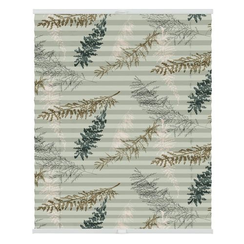 4251369829184 - Plissee ORIGINAL Plissee Klemmfix ohne Bohren blickdicht Fir Branches - Grün grün (grün weiß weiß) Plissees Kinder 130cm zweiseitig verschiebbar 80cm Obermaterial 100% Polyester B80cm H130cm