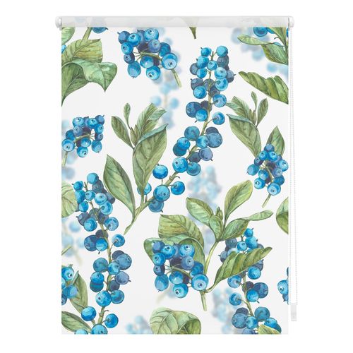 4251369833136 - Seitenzugrollo ORIGINAL Rollo Klemmfix ohne Bohren Verdunkelung Heidelbeere - Blau Grün Rollos Gr 70 cm stufenlos positionierbar 150 cm blau (blau grün weiß) Verdunkelungsrollos