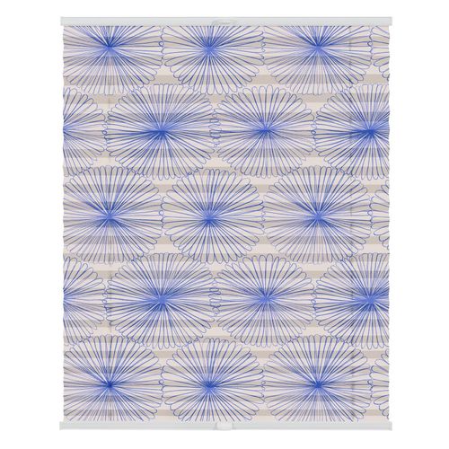 4251369829191 - Plissee ORIGINAL Plissee Klemmfix ohne Bohren blickdicht Flower wheel - Blau Plissees Gr 130 cm zweiseitig verschiebbar 80 cm blau (blau weiß weiß) Kinder Kinderzimmer-Plissees 4251369829191 - Plissee ORIGINAL Plissee Klemmfix ohne Bohren blickdicht Flower wheel - Blau Plissees Gr 130 cm zweiseitig verschiebbar 80 cm blau (blau weiß weiß) Kinder Kinderzimmer-Plissees