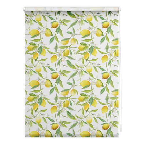 4250434139166 - Seitenzugrollo ORIGINAL Rollo Klemmfix ohne Bohren Verdunkelung Limone - Gelb Grün Rollos Gr 150 cm stufenlos positionierbar 120 cm gelb (gelb grün weiß) Kinder Kinderzimmer-Rollos
