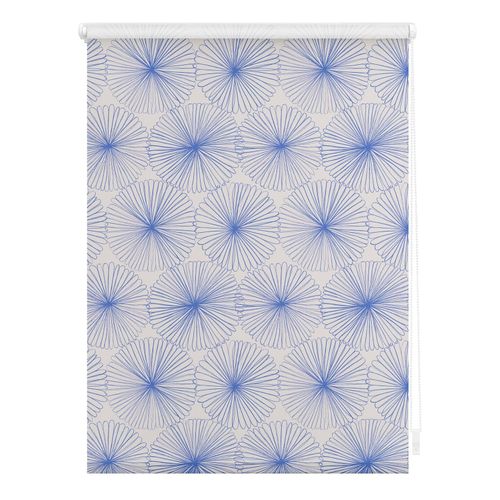 4251369826312 - Seitenzugrollo ORIGINAL Rollo Klemmfix ohne Bohren blickdicht Flower wheel - Blau Rollos Gr 150 cm stufenlos positionierbar 80 cm blau (blau weiß) Kinder Kinderzimmer-Rollos 4251369826312 - Seitenzugrollo ORIGINAL Rollo Klemmfix ohne Bohren blickdicht Flower wheel - Blau Rollos Gr 150 cm stufenlos positionierbar 80 cm blau (blau weiß) Kinder Kinderzimmer-Rollos