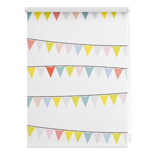 4251369833341 - Seitenzugrollo ORIGINAL Rollo Klemmfix ohne Bohren Verdunkelung Wimpelkette - Bunt Rollos Gr 70 cm stufenlos positionierbar 150 cm bunt (bunt weiß) Verdunkelungsrollos 4251369833341 - Seitenzugrollo ORIGINAL Rollo Klemmfix ohne Bohren Verdunkelung Wimpelkette - Bunt Rollos Gr 70 cm stufenlos positionierbar 150 cm bunt (bunt weiß) Verdunkelungsrollos