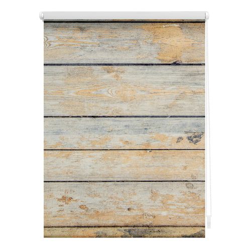 4251369832696 - Seitenzugrollo ORIGINAL Rollo Klemmfix ohne Bohren Verdunkelung Bretter Shabby - Braun Rollos Gr 60 cm stufenlos positionierbar 150 cm braun (braun weiß) Verdunkelungsrollos 4251369832696 - Seitenzugrollo ORIGINAL Rollo Klemmfix ohne Bohren Verdunkelung Bretter Shabby - Braun Rollos Gr 60 cm stufenlos positionierbar 150 cm braun (braun weiß) Verdunkelungsrollos