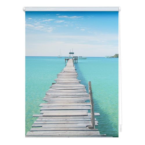 4250434137537 - Lichtblick Rollo Klemmfix ohne Bohren blickdicht El Mar - Blau