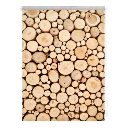 4250434114699 - Lichtblick Rollo Klemmfix ohne Bohren blickdicht Holzstapel - Braun 4250434114699 - Lichtblick Rollo Klemmfix ohne Bohren blickdicht Holzstapel - Braun