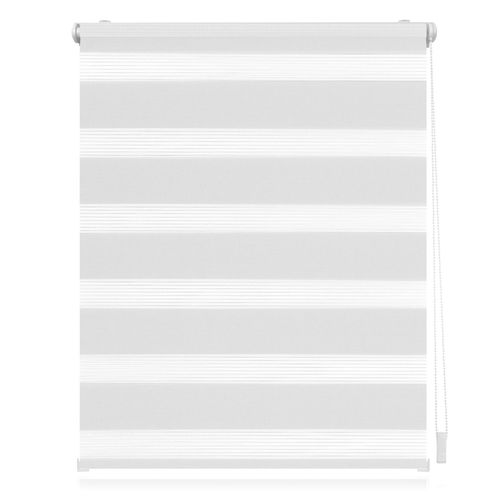 4250434158174 - Doppelrollo ORIGINAL Duo Rollo Klemmfix Rollos Gr 150 cm 50 cm weiß (weiß weiß) Doppelrollos Rollo Seitenzugrollo im Festmaß schnelle und einfache Montage mit beiliegendem verstellbarem Klemmträger