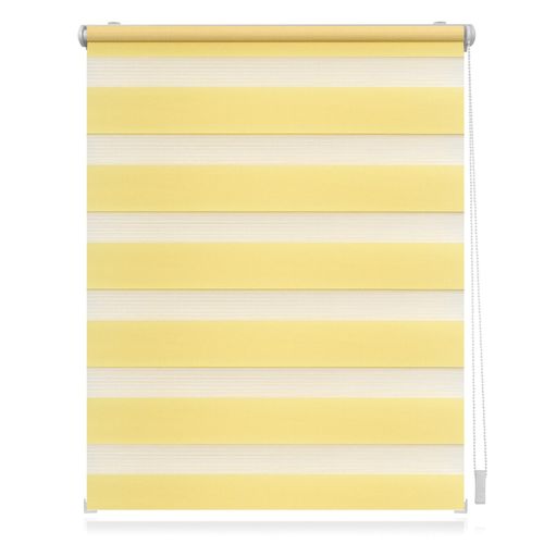 4250434158228 - Doppelrollo Duo Rollo Klemmfix ORIGINAL Lichtschutz ohne Bohren freihängend Klemmfix Seitenzugrollo Montage mit beiliegendem verstellbarem Klemmträger gelb 4250434158228 - Doppelrollo Duo Rollo Klemmfix ORIGINAL Lichtschutz ohne Bohren freihängend Klemmfix Seitenzugrollo Montage mit beiliegendem verstellbarem Klemmträger gelb
